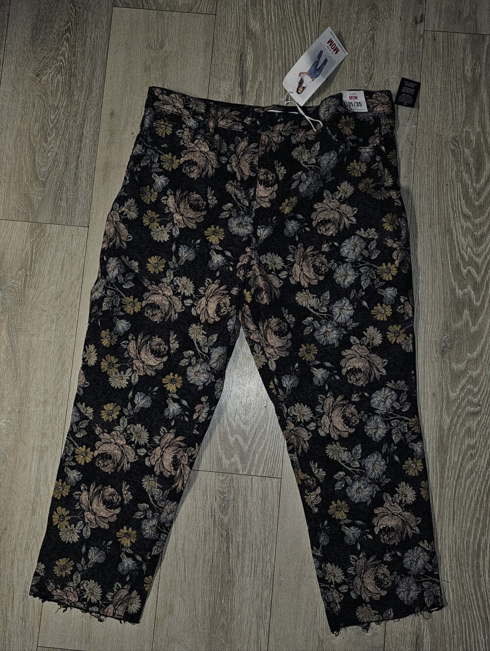 Celebrity Pink Black Floral Corduroy Men’s Pants
